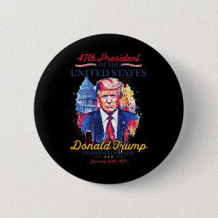 President Trump Usa Inauguration Day 2025 Memorabi 6 Cm Round Badge
