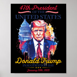President Trump Usa Inauguration Day 2025 Memorabi Poster