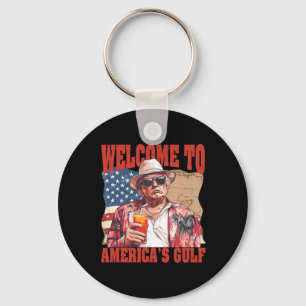 President Trump Welcome To America's Gulf Mexico Key Ring