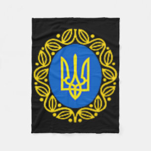 President Volodymyr Zelensky Ukraine Ukrainian Emb Fleece Blanket