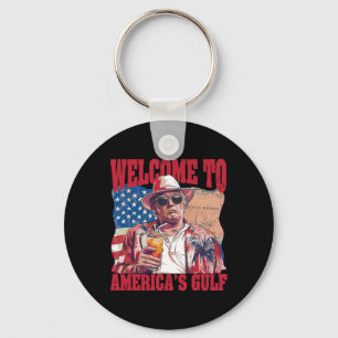President Welcome To America's Gulf Mexico Key Ring