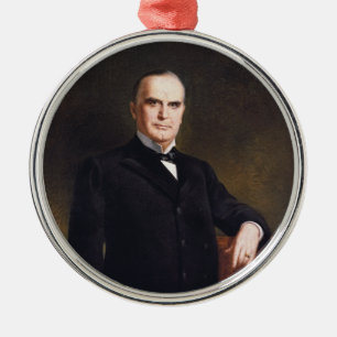 President William McKinley by August Benziger 1897 Metal Tree Decoration
