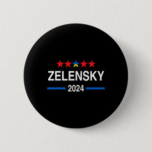 President Zelensky 2024 Election Ukraine 1  6 Cm Round Badge