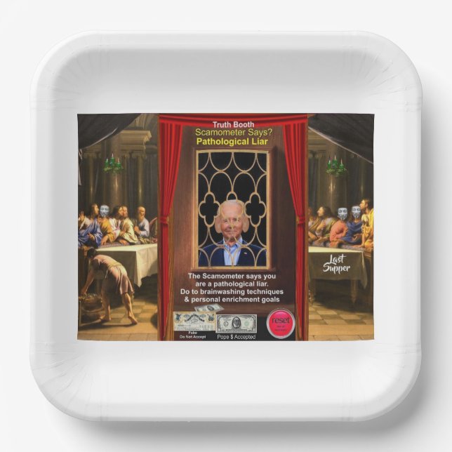 Presidential confessions paper plate (Front)