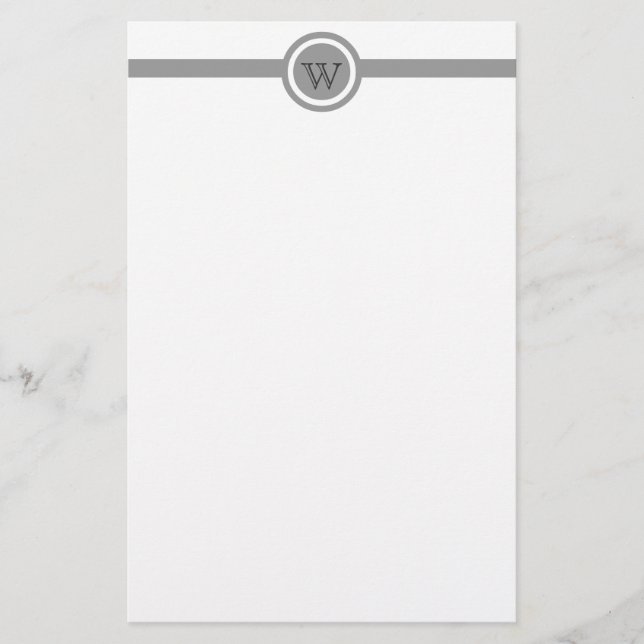 Presidential Custom Monogram Stationery (Front)