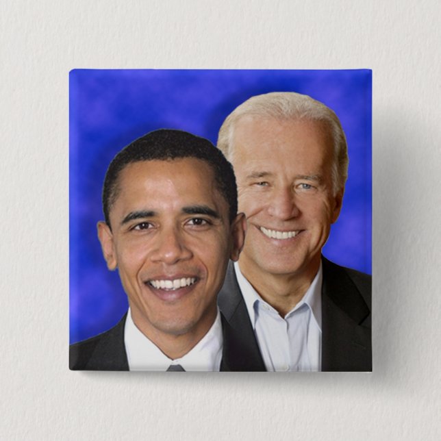 Presidential Democratic Blue Team Machine 15 Cm Square Badge (Front)