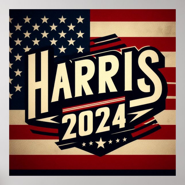 Presidential Election HARRIS WALZ    2024 Poster  (Front)