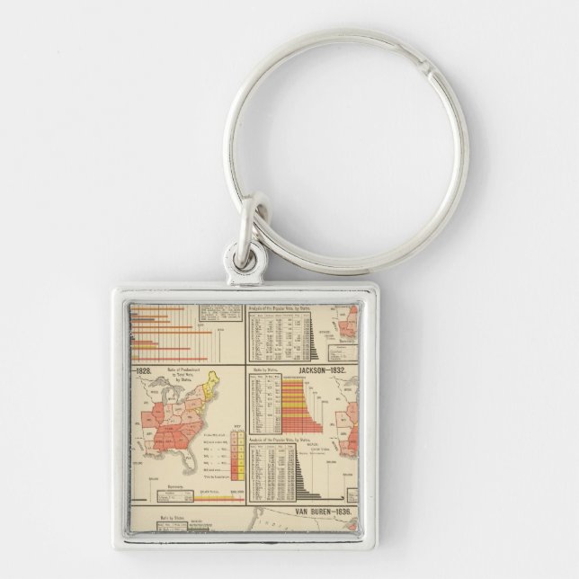 Presidential elections 1824-1840 key ring (Front)