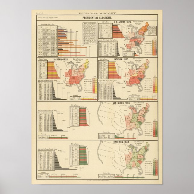 Presidential elections 1824-1840 poster (Front)
