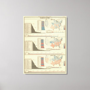 Presidential elections 1872-1880 canvas print