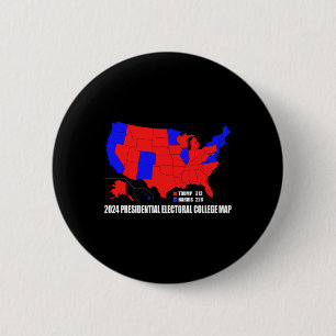 Presidential Electoral College Usa Map Trump Harri 6 Cm Round Badge
