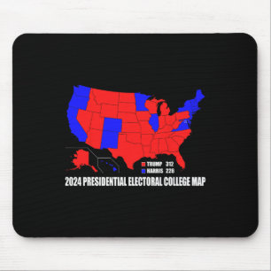 Presidential Electoral College Usa Map Trump Harri Mouse Pad