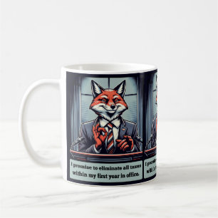 Presidential Fox – Funny Political Satire Animal Coffee Mug