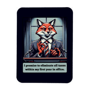 Presidential Fox – Funny Political Satire Animal  Magnet