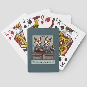 Presidential Fox – Funny Political Satire Animal Playing Cards