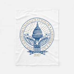Presidential Inauguration Trump Pence 2017 Logo Fleece Blanket