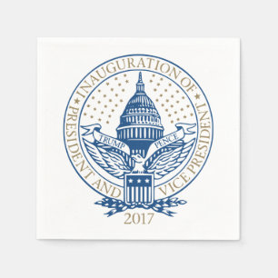 Presidential Inauguration Trump Pence 2017 Logo Napkin