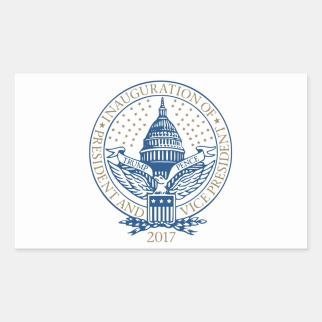Presidential Inauguration Trump Pence 2017 Rectangular Sticker (Front)