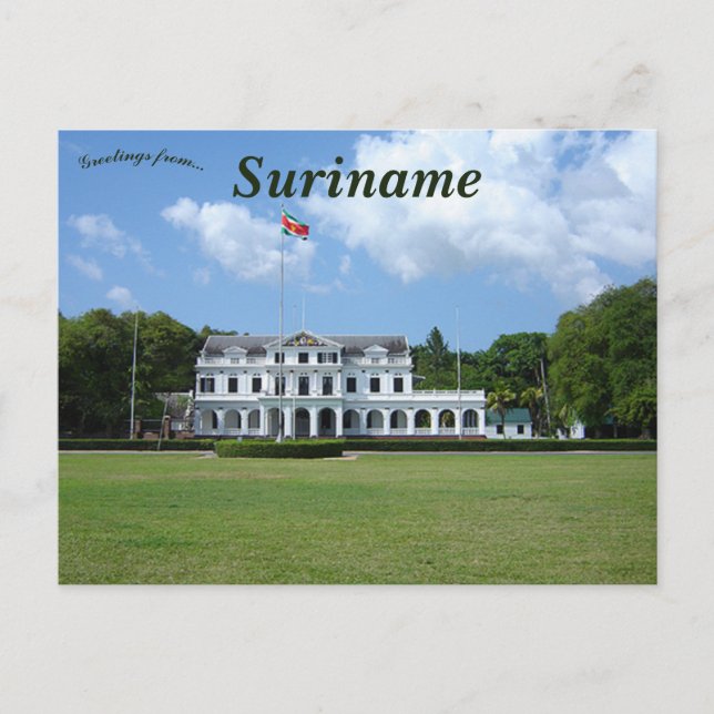 Presidential Palace in Paramaribo Suriname Postcard (Front)