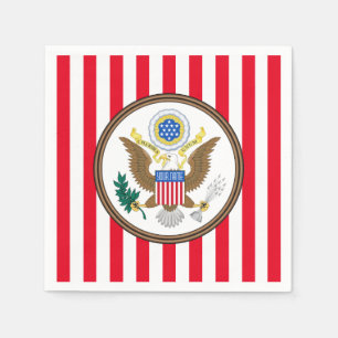 Presidential Seal Stripe Personalize Napkin