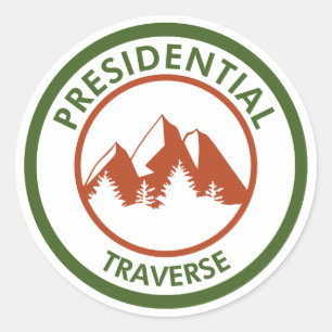 Presidential Traverse Classic Round Sticker