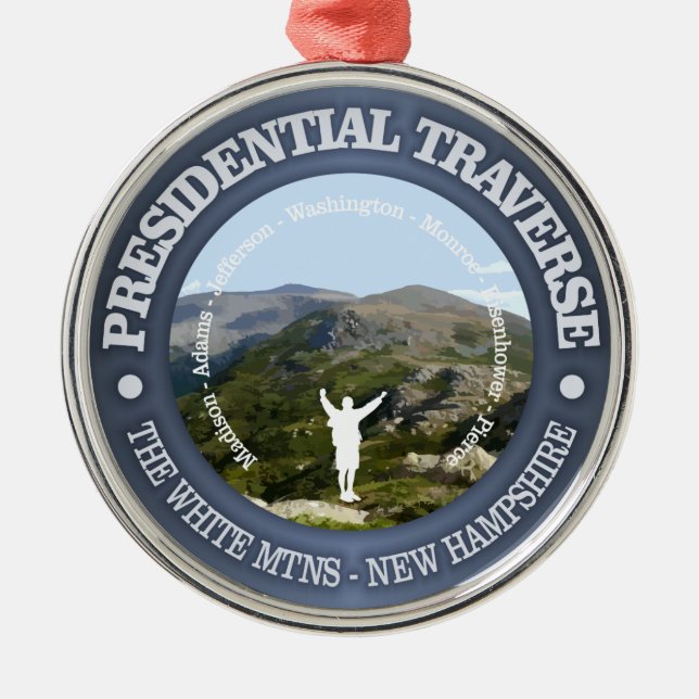Presidential Traverse Metal Tree Decoration (Front)
