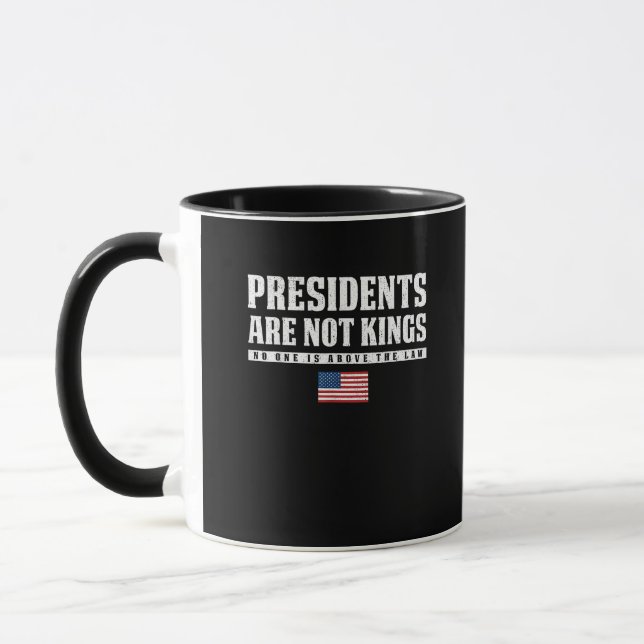 Presidents Are Not Kings USA Flag No Kings In Amer Mug (Left)