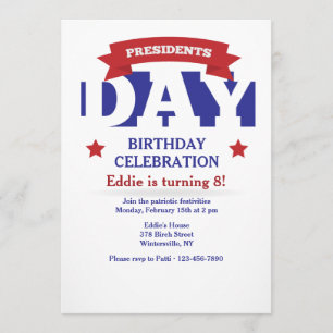 Presidents Day Celebration Invitation