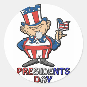 Presidents Day Classic Round Sticker