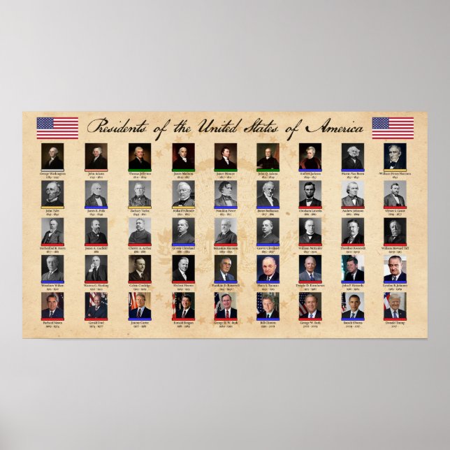 Presidents of the United States Chart (Front)