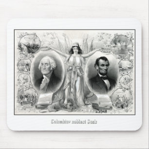 Presidents Washington and Lincoln Mouse Pad