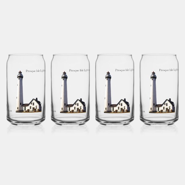 Presque Isle Lighthouse can glass (Front)