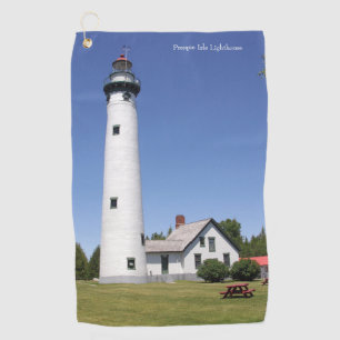 Presque Isle Lighthouse golf towel