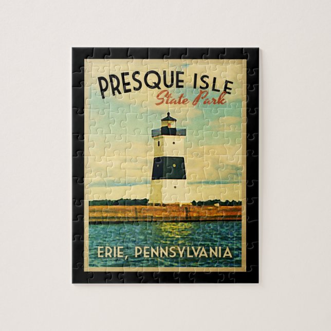 Presque Isle Lighthouse Jigsaw Puzzle (Vertical)