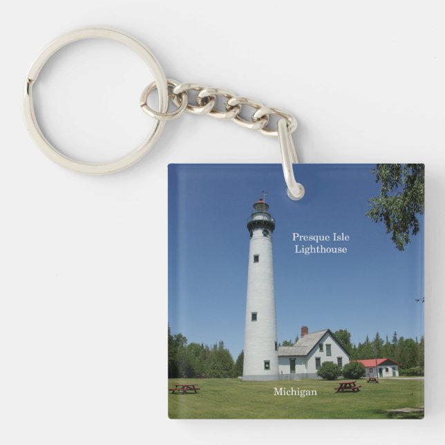 Presque Isle Lighthouse key chain (Front)
