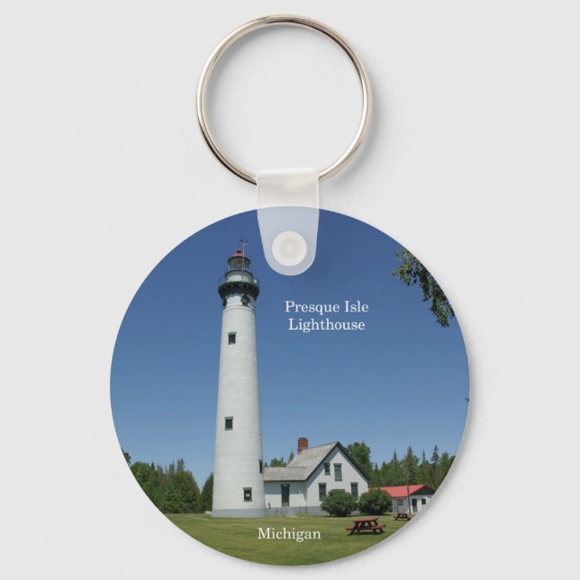 Presque Isle Lighthouse key chain (Front)