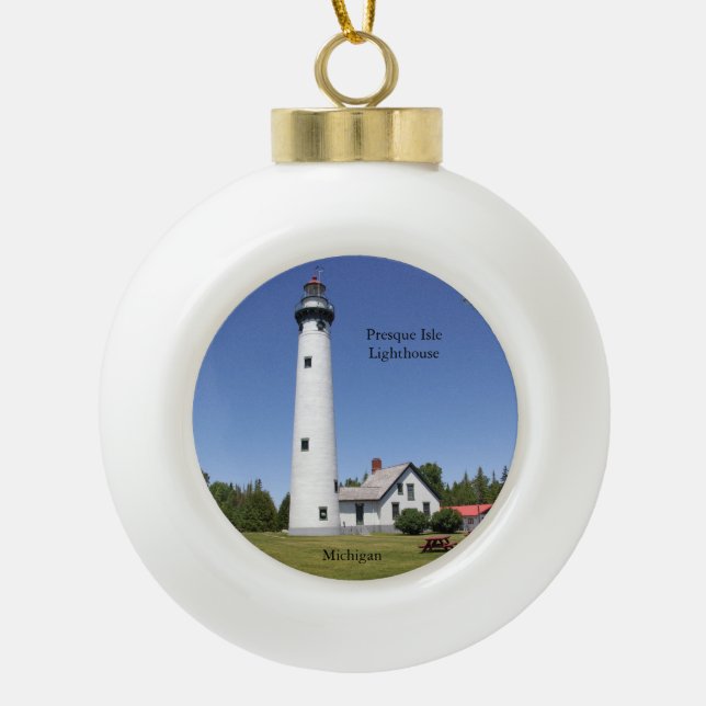 Presque Isle Lighthouse ornament (Front)
