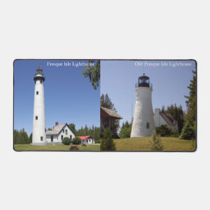 Presque Isle Lighthouses desk mat
