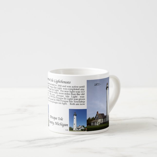 Presque Isle Lighthouses espresso mug (Front Right)