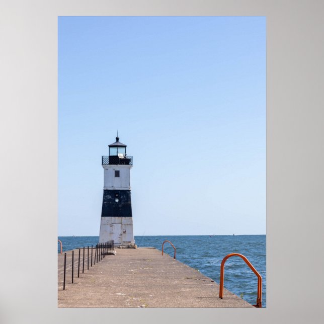 Presque Isle North Pierhead Lighthouse Poster (Front)