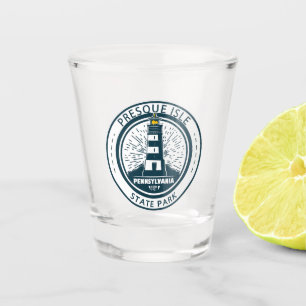 Presque Isle State Park Pennsylvania Badge Shot Glass