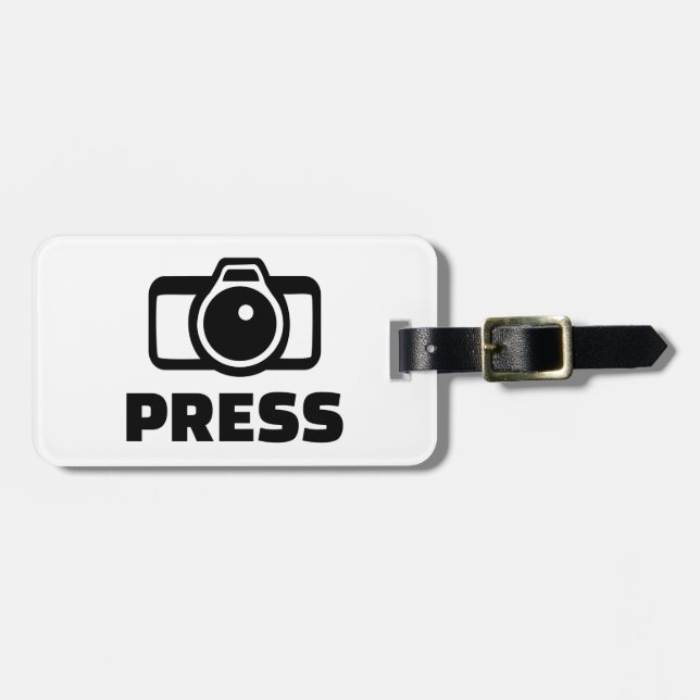 Press camera luggage tag (Front Horizontal)