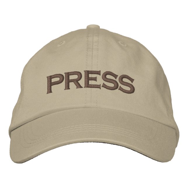 Press Embroidered Baseball Cap / Baseball Hat (Front)