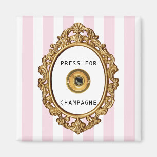 Press for Champagne Pink Stripes Magnet