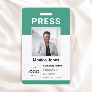 Press Logo Photo Professional Badge ID Badge