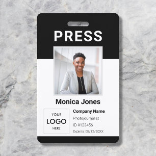 Press Logo Photo Professional Badge ID Badge