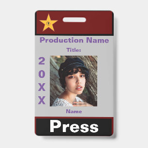Press Pass-1 ID Badge