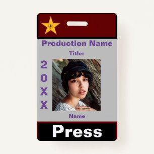 Press Pass-1 ID Badge