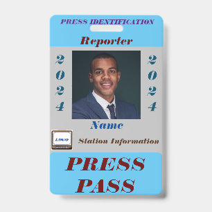 Press Pass Badge ID Badge