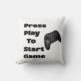 Press Play To StarT Game Pillow